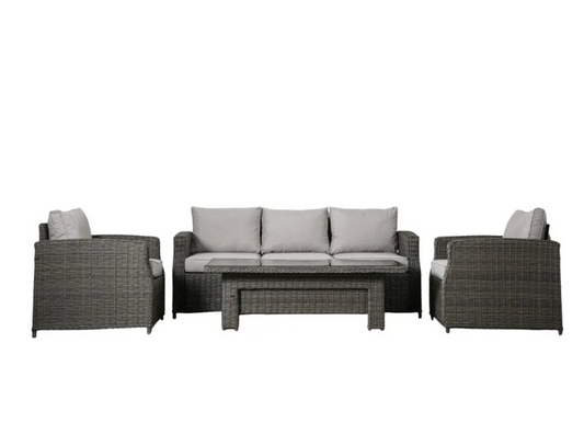SOVERA Lounge 3 Seater with Rising Table - Grey