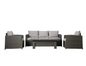SOVERA Lounge 3 Seater with Rising Table - Grey