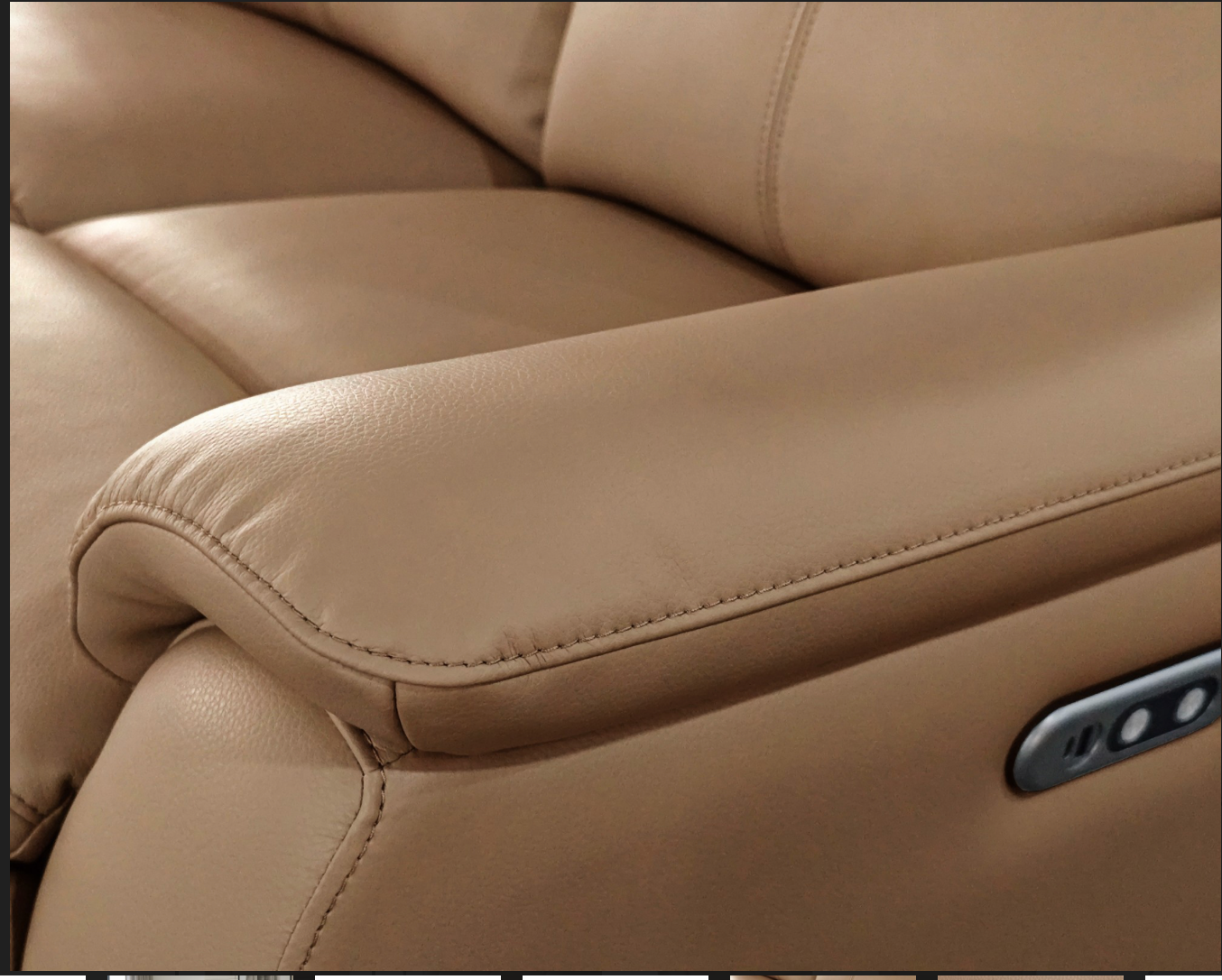 KINGSTON Genuine Leather 2-Seater Recliner Sofa – Tan