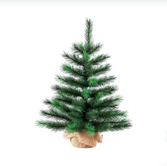 PINE in Burlap 2ft Artificial Christmas Tree