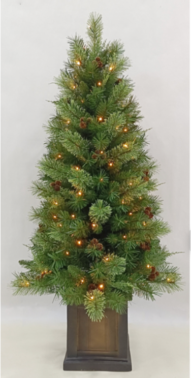 CASHMERE PINE4.5ft 4.5ft Pre-Lit Potted Christmas Tree