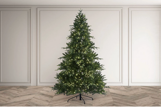 ROYAL FIR 6.5ft Pre-Lit Christmas Tree – 500 LED, 8 Function