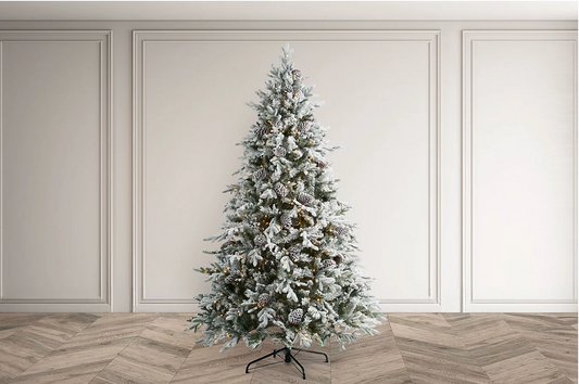 FROSTED WINTERFOLD FIR  6.5ft Pre-Lit Tree – 450 LED, 8 Function