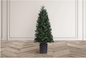 WALNUT PINE 4.5ft Pre-Lit Potted Tree – 150 LED, 8 Function, Battery Operated