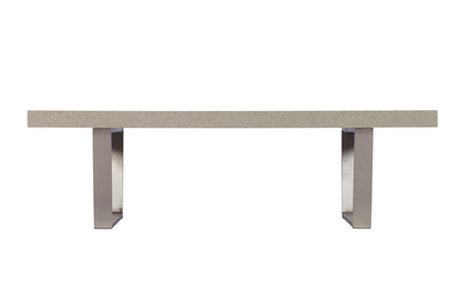 PETRA Coffee Table – Stone Effect with Brushed Metal Legs (Pre-Order, 21-Day Lead Time)