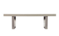 PETRA Coffee Table – Stone Effect with Brushed Metal Legs (Pre-Order, 21-Day Lead Time)