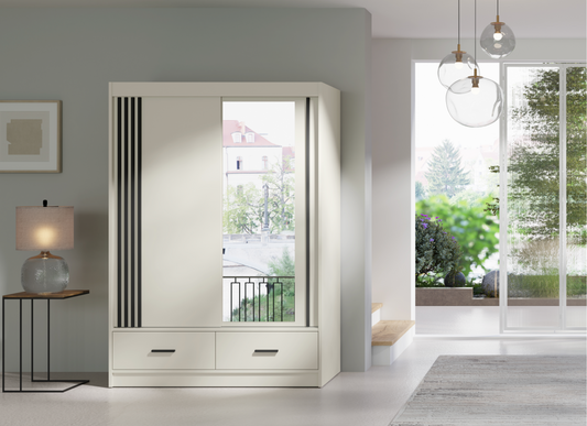 CANADA CASHMERE 150cm Sliding Door Wardrobe