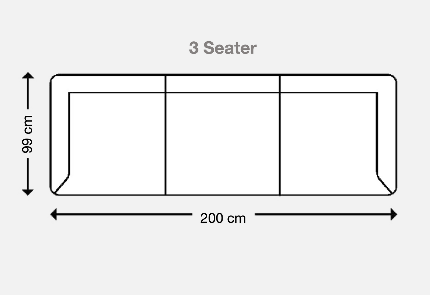 DOUGLAS Dark Grey 3 Seater Recliner