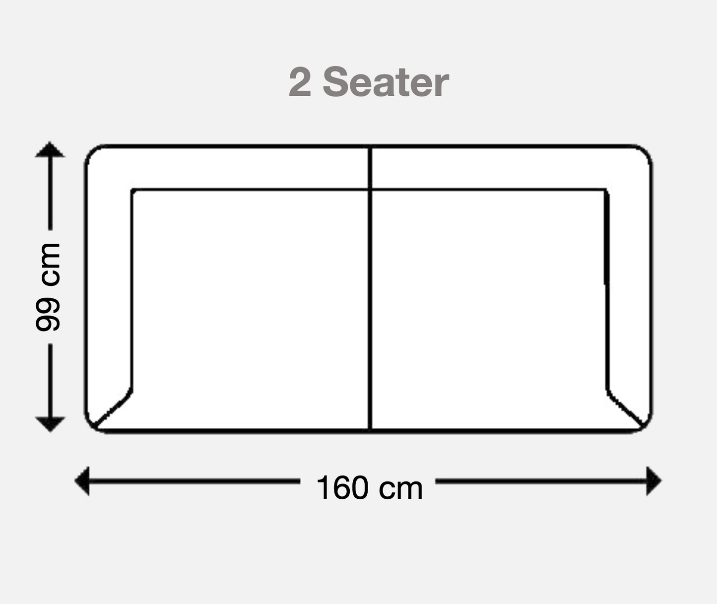 DOUGLAS Dark Grey 2 Seater Recliner
