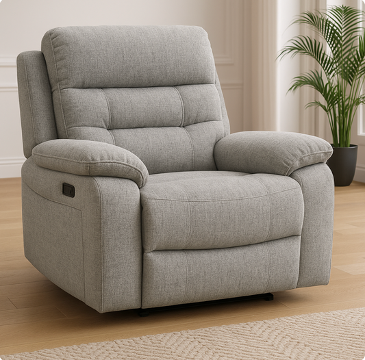 WESTBURY Light Grey Power Recliner