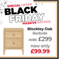 BLOCKLEY Pale Oak Bedside Table