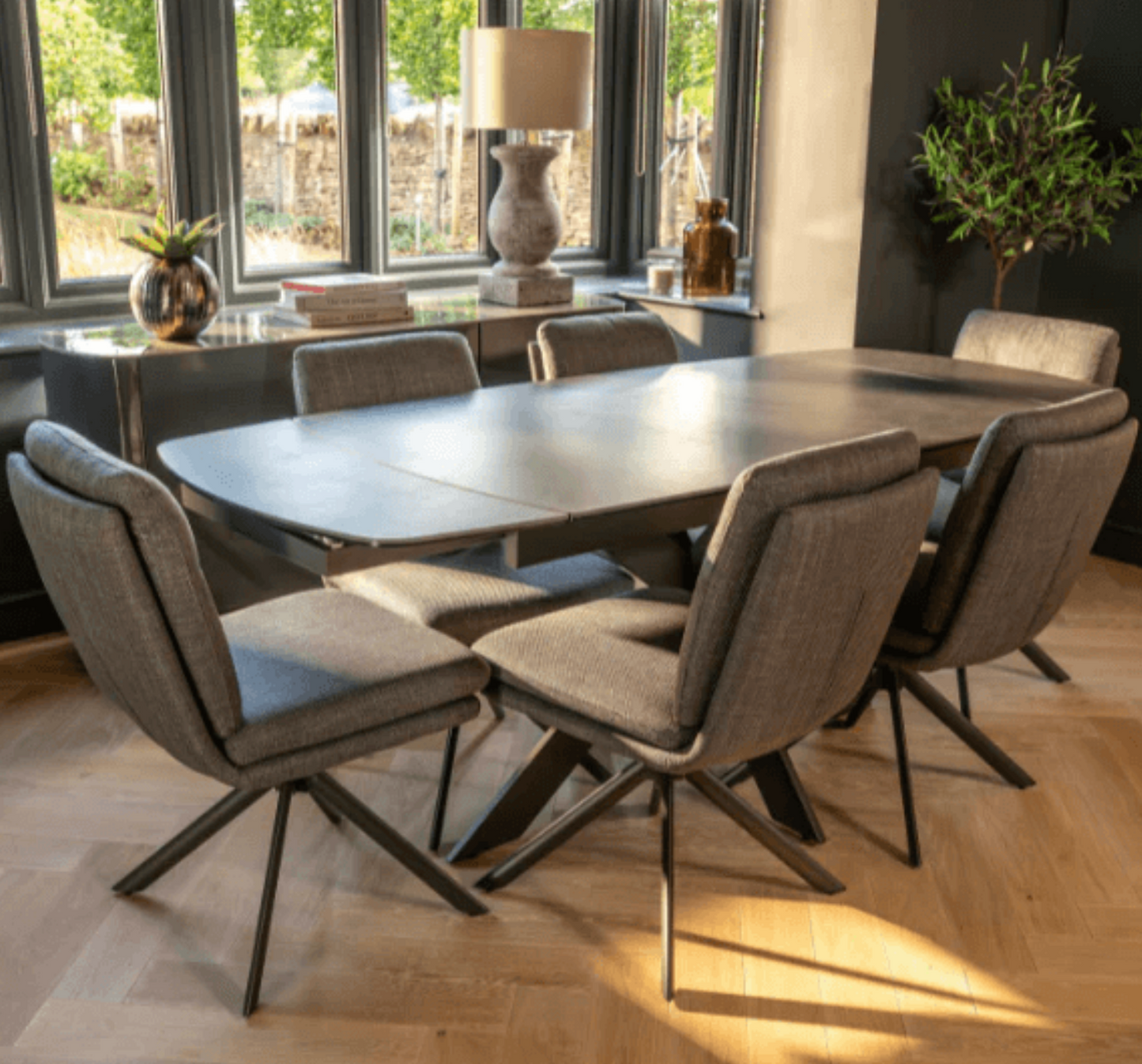 VERMONT 6-Seater Dining Set Extendable Dining Table + 6 Chairs