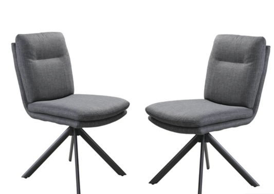 Boston 4-seater Round Dining Set & x4 Joey Swivel Dining Chair