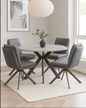 Boston 4-seater Round Dining Set & x4 Joey Swivel Dining Chair