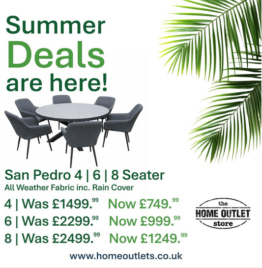 SAN PEDRO  175cm Round Dining Table with 8 Dining Chairs in Dark Grey Fabric