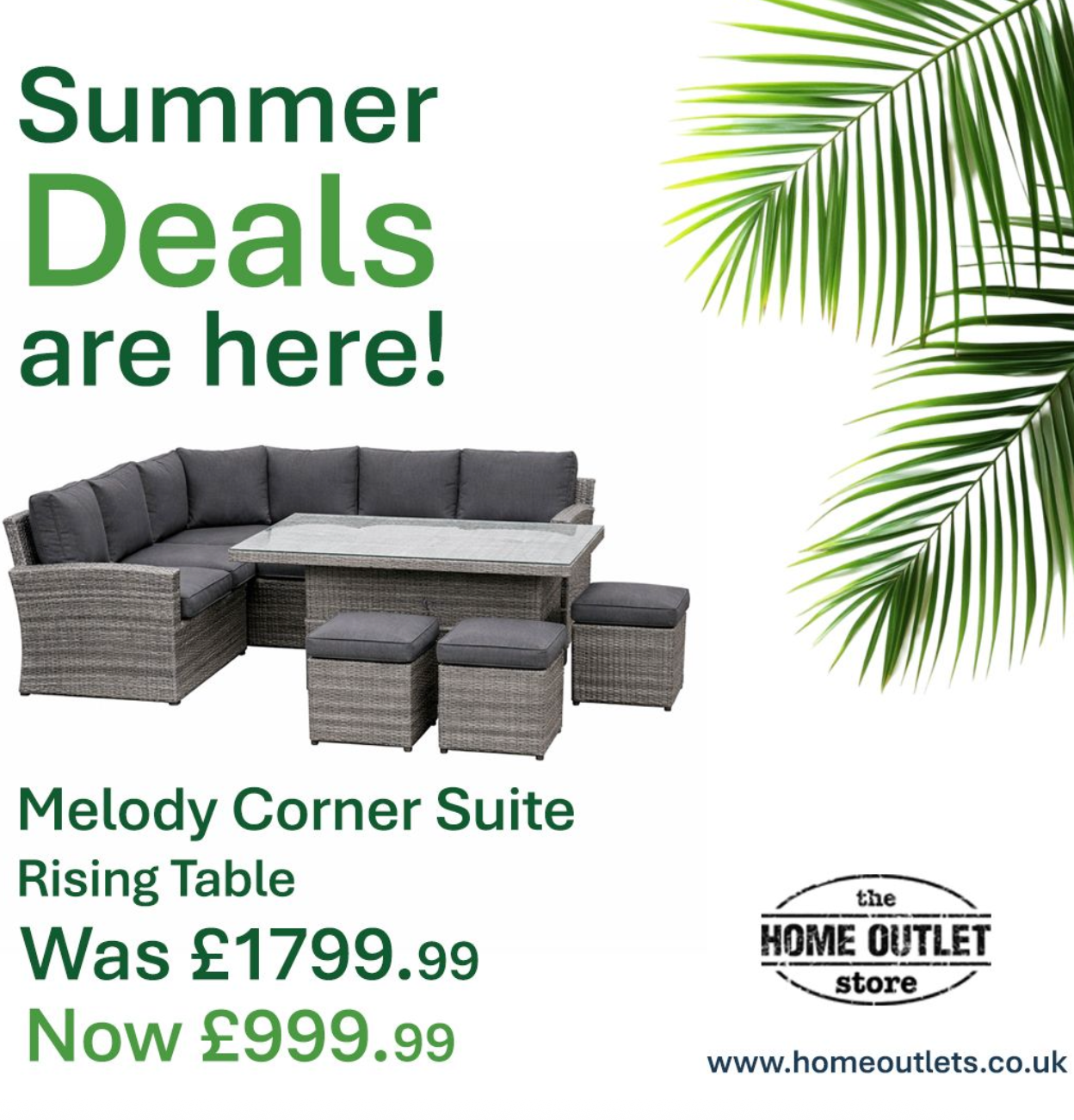 MELODY Corner Sofa with Rising Table and 3 Stools in Grey