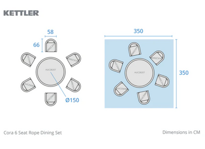 CORA 4 Seater Dining Set