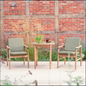 MEADOW 2 Seat Bistro Set with 70cm Round Wood Table