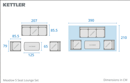 Meadow 5 Seat Lounge Set