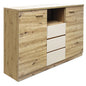 TORONTO Sideboard - Rustic Oak with Cashmere Drawers