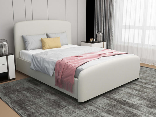 LANGHAM Ottoman Bed – Double (Light Grey Fabric) | Direct Home Delivery