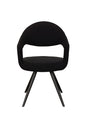 JASMINE Armchair (Black) Pair – Modern Curved Fabric Chairs (Pre-Order, 21-Day Lead Time)