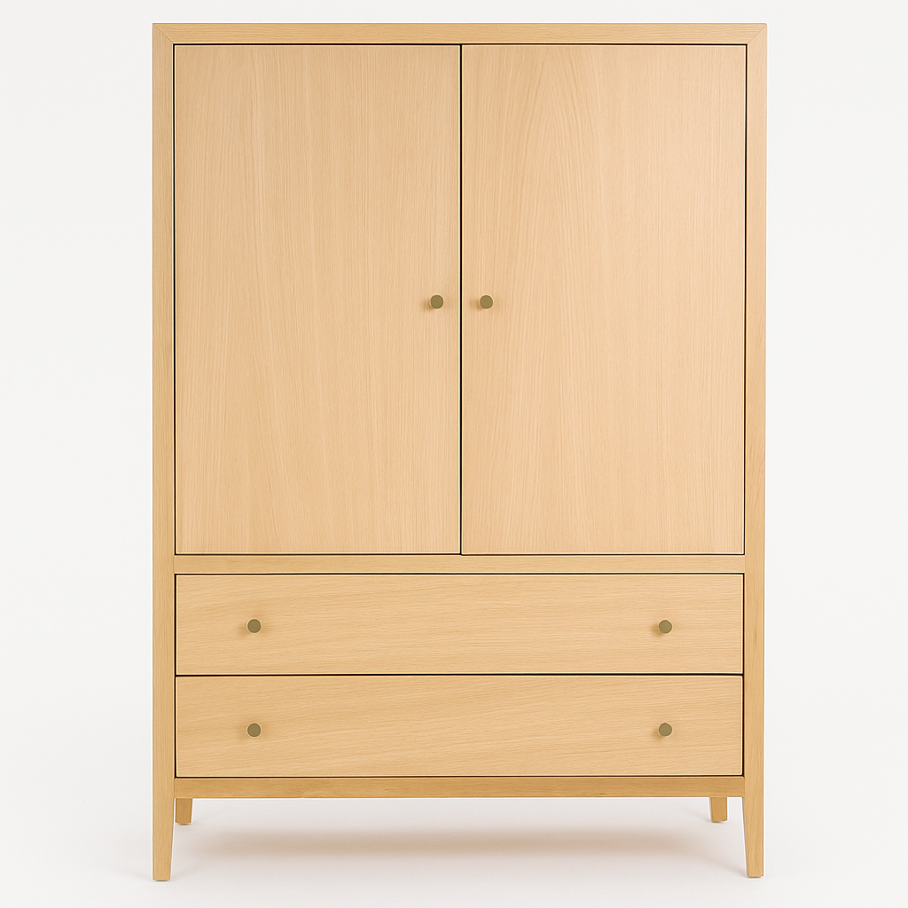 BLOCKLEY Pale Oak Double Wardrobe